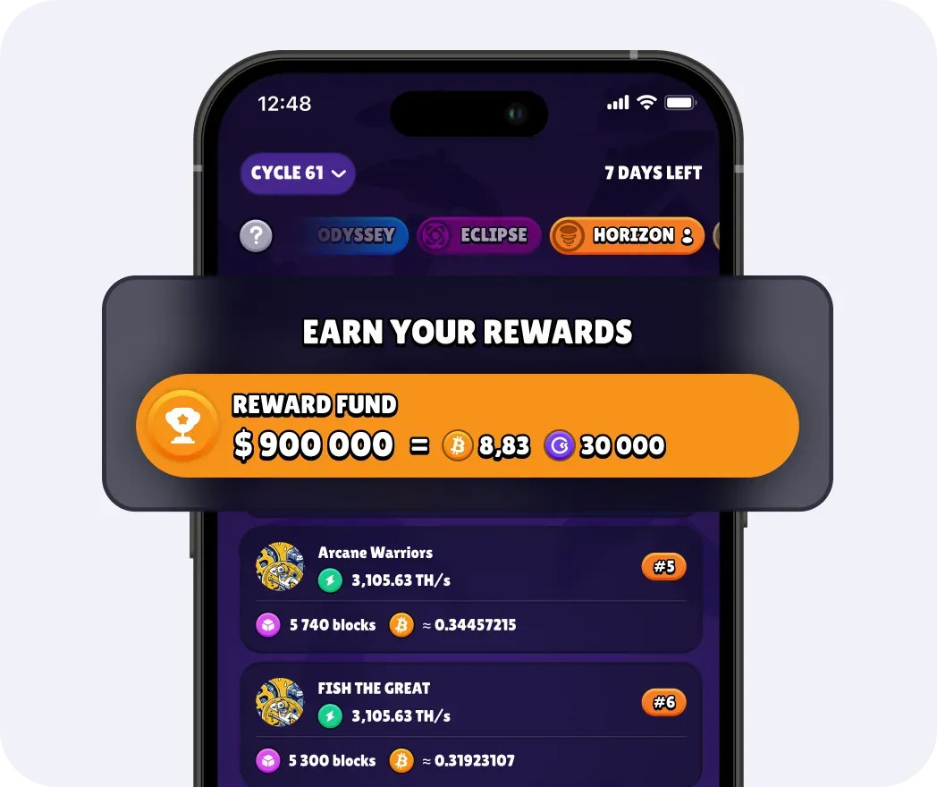 Ligues et récompenses dans Miner Wars